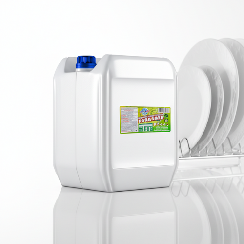 Garrafa de 20 litros de Jabón Lavaloza Líquido Lavaya Deterya, desengrasante biodegradable de alto rendimiento para cocinas industriales y restaurantes.