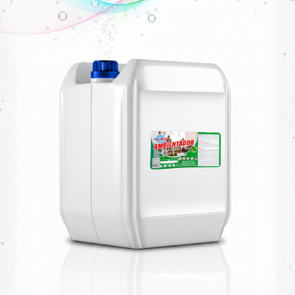 Bidón de 20 litros de Ambientador Multiusos Deterya, limpiador biodegradable con fragancia duradera para pisos y ambientes en oficinas y locales comerciales.