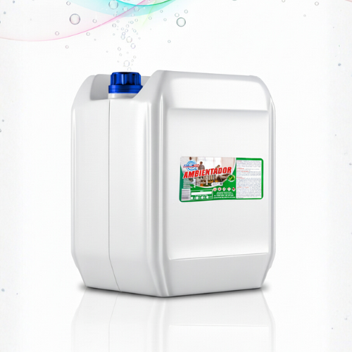 Bidón de 20 litros de Ambientador Multiusos Deterya, limpiador biodegradable con fragancia duradera para pisos y ambientes en oficinas y locales comerciales.