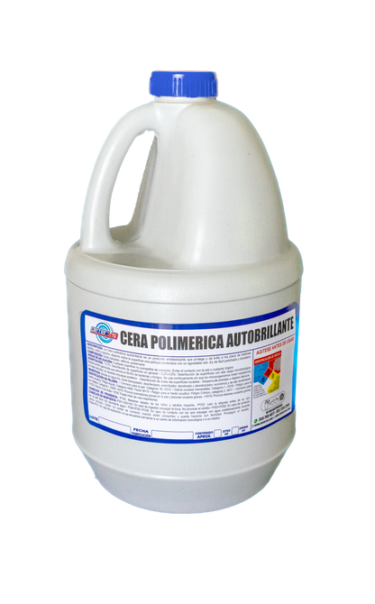 Envase de Cera Polimérica Autobrillante Deterya para pisos de tráfico pesado, proporciona brillo duradero y protección antideslizante en superficies de alto tránsito en Bogotá