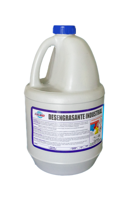 Envase de Desengrasante Industrial Potente Deterya, fórmula multiusos para remover grasa pesada en motores, maquinaria y superficies industriales en Bogotá.
