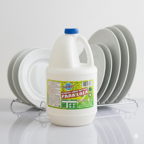 Botella de Jabón Lavaloza Líquido Lavaya de Deterya, desengrasante biodegradable de alta eficiencia para lavado de vajillas y utensilios de cocina.