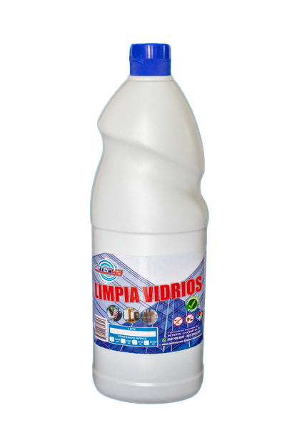 envase de 1 litro de Limpia Vidrios Profesional Deterya, solución antiempañante de alto rendimiento para limpieza de grandes ventanales y fachadas de vidrio en Bogotá.