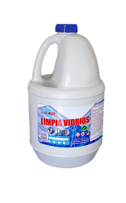 Envase de Limpia Vidrios Profesional Deterya, fórmula antiempañante y sin vetas para máxima transparencia en ventanas, espejos y superficies de cristal en Bogotá.