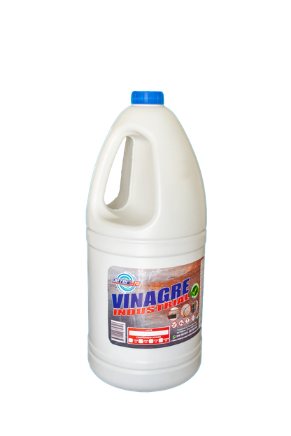 envase de 2 litros de Vinagre Industrial Multiusos Deterya, limpiador natural concentrado para desinfección, brillo de acero inoxidable y eliminación de sarro en Bogotá.